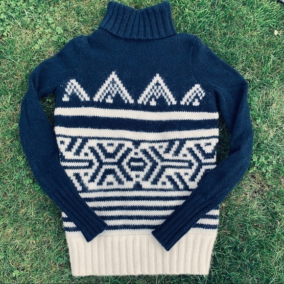 J. Crew Fair Isle Mohair Blend Turtle Neck Sweater XXS - Picture 5 of 5